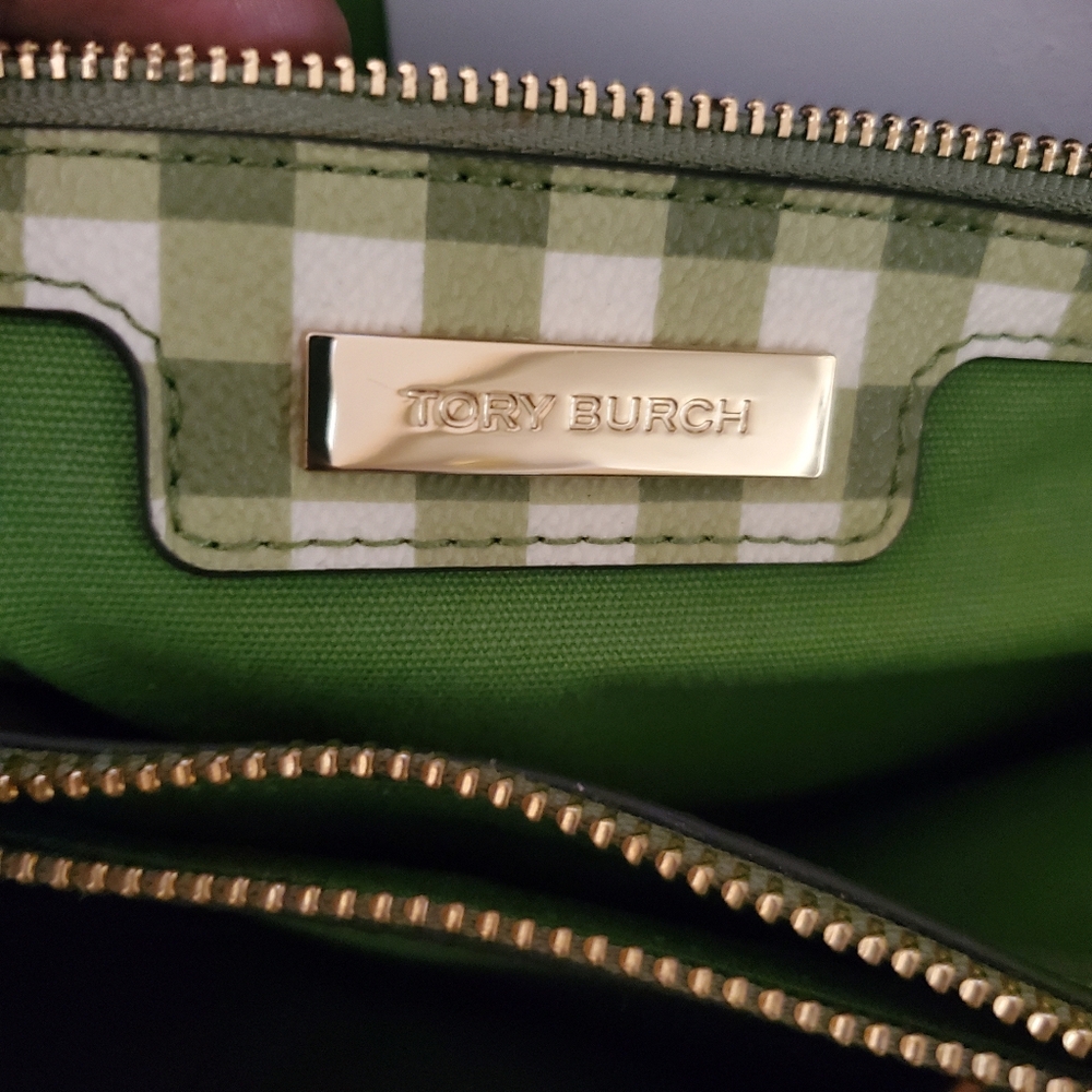 Tory NWOT Tory Burch Kerrington Gingham Dome Satchel - Picture 8 of 16